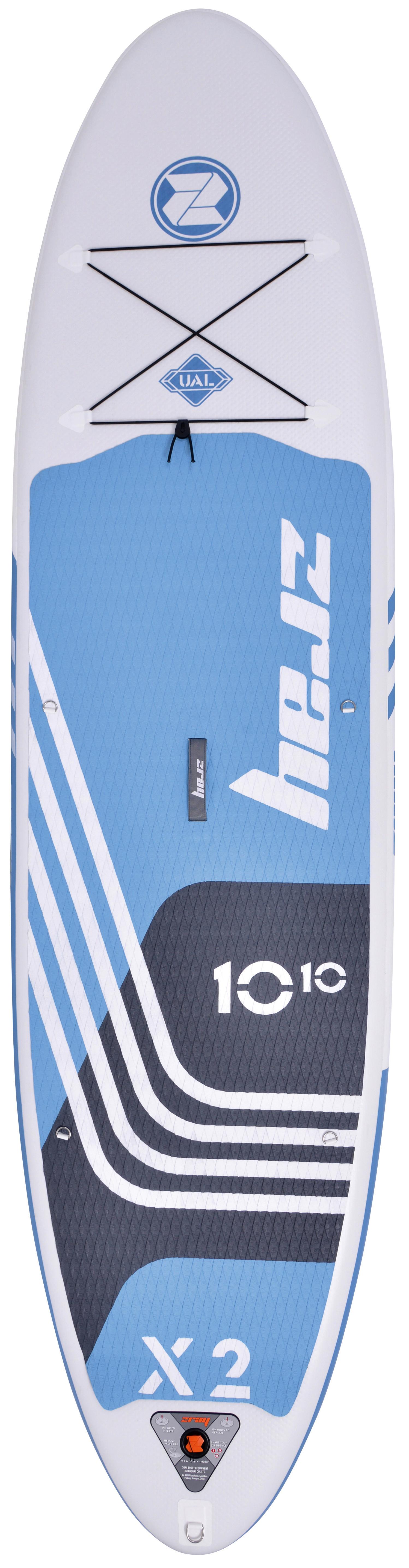 Stand Up Paddle Aufblasbar X-Trider X2 10'10 Blau/Weiß - Blau/Schwarz, Basics, Kunststoff (330/81/15cm)