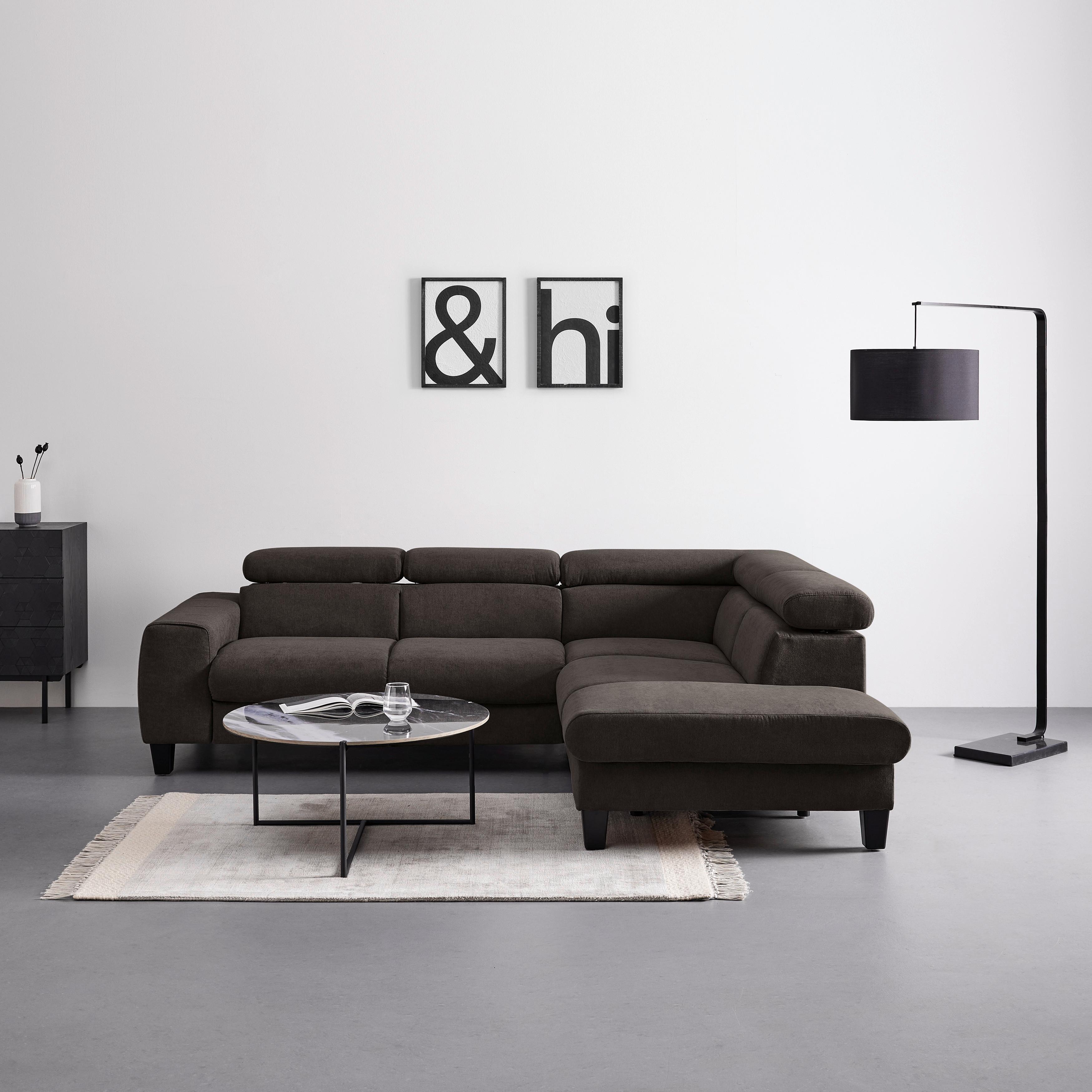 Sedacia súprava Malibu sivohnedá - sivohnedá, Modern, drevo/textil (249/88/207cm) - Bessagi Home