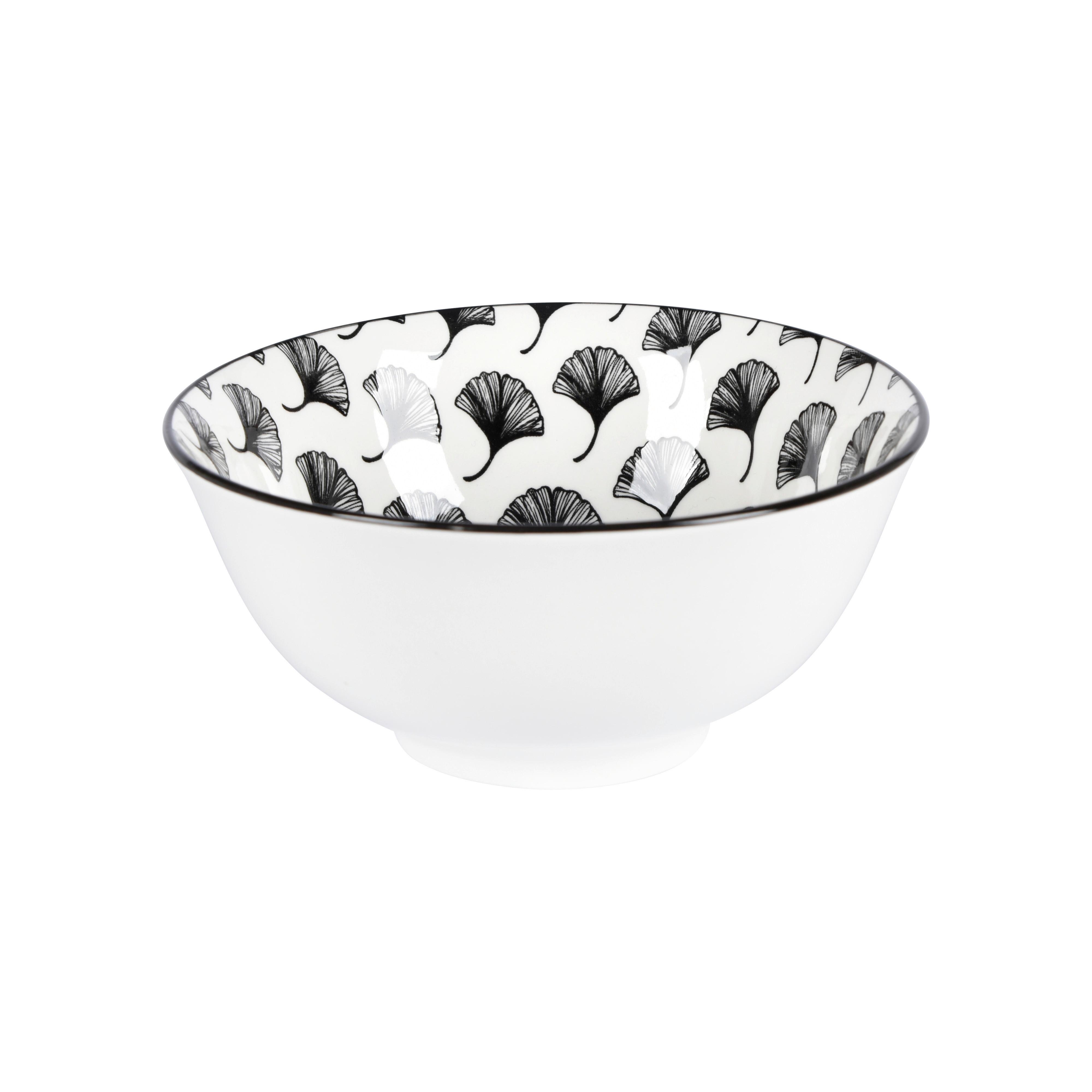 Miska na müsli Shiva, Ø: 15,5cm - bílá/černá, Lifestyle, keramika (15,5/7cm) - Mömax