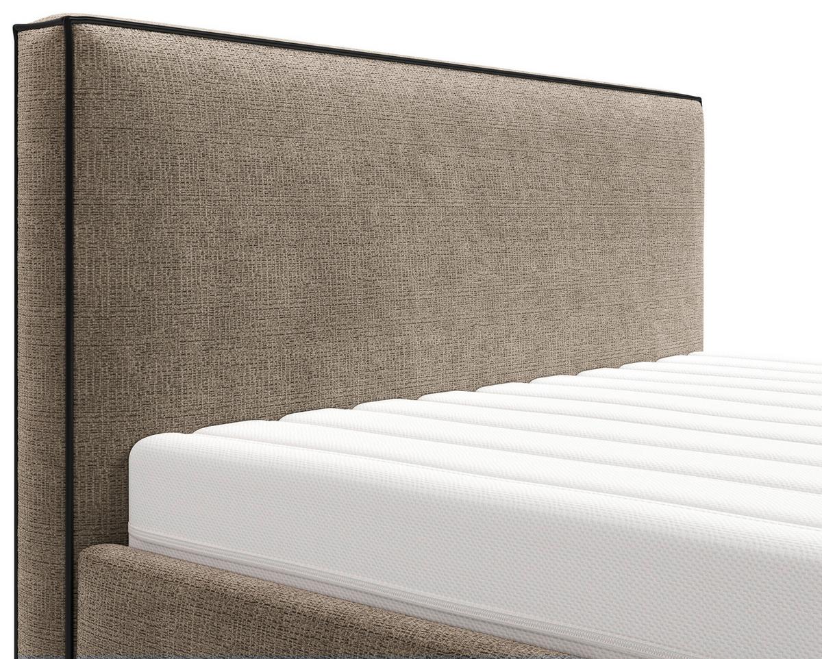 Polsterbett Winter Braun Lf: 180x200 Cm - Schwarz/Braun, MODERN, Holz/Holzwerkstoff (180/200cm) - MID.YOU