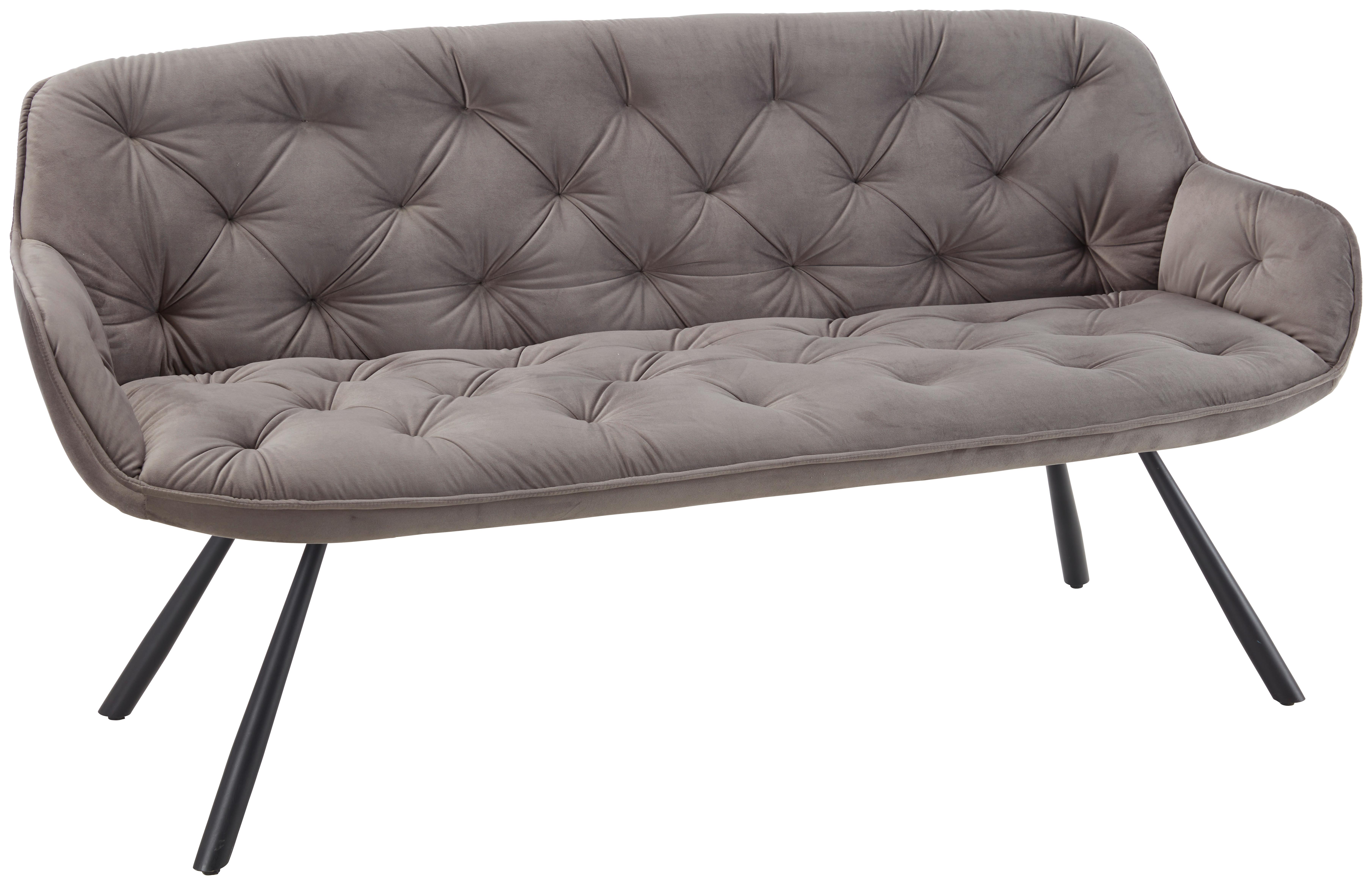 SEDACÍ LAVICE EILEEN - šedá/černá, Moderní, kov/textil (171/88/65cm) - Premium Living