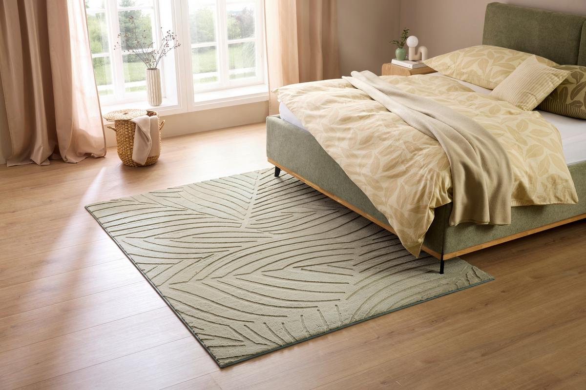 KOŽUŠINOVÝ KOBEREC BLATTA 2 - zelená, Konventionell, textil (120/160cm) - Mömax