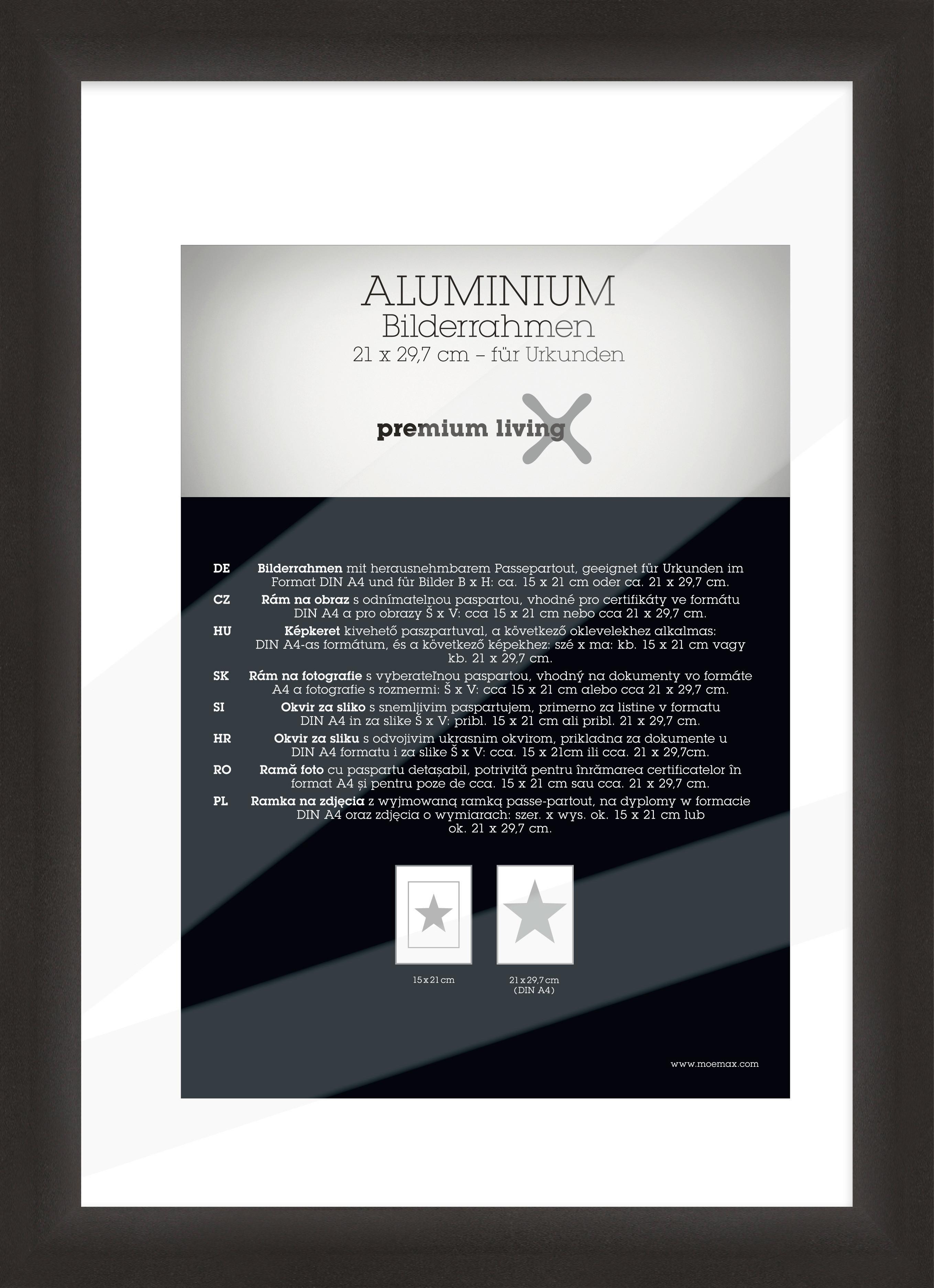 Rám na obrazy 24,1/32,8 cm - čierna, Basics, kov (24.1/32.8/2.2cm) - Premium Living