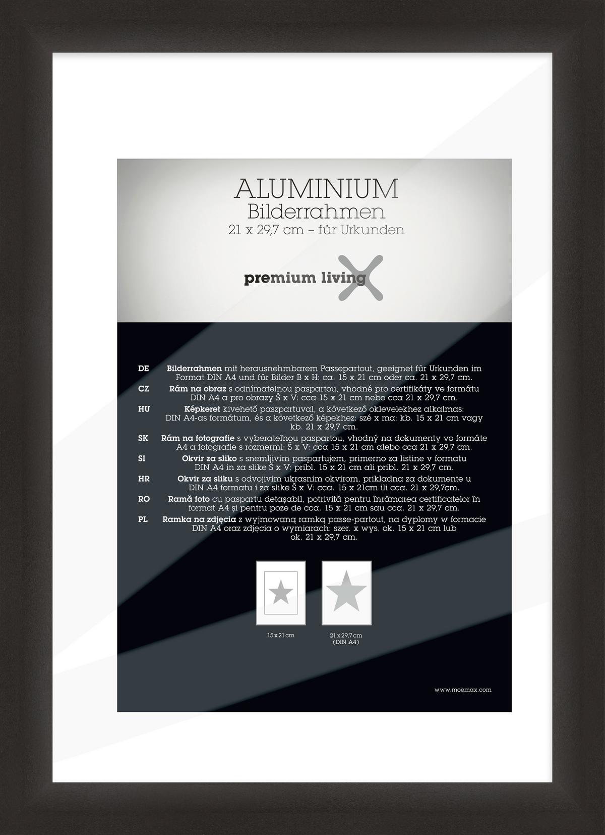 Rám na obrazy 24,1/32,8 cm - černá, Basics, kov (24.1/32.8/2.2cm) - Premium Living