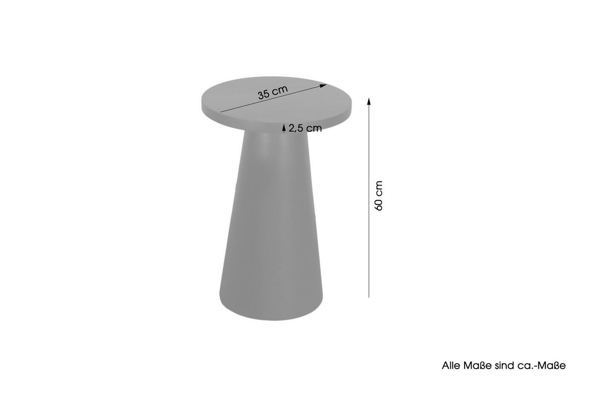 Beistelltisch Cone Schwarz B: 35 cm - Schwarz, Design, Holz (35/60/35cm) - MID.YOU