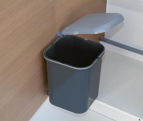 Abfallsammler Buster Ii 15l Bxhxt 28x28x35 Cm - Dunkelgrau, Basics, Kunststoff (28/28/35cm) - HKT
