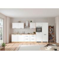 Küchenzeile Meran Mit Geräten B: 360 Cm Weiß/eiche Dekor - Eiche Wotan/Weiß, LIFESTYLE, Holzwerkstoff (360cm) - Frommholz