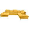 Ecksofa Melfi Gelb U: 168 Cm - Gelb/Silberfarben, MODERN, Textil (168/350/245cm) - MID.YOU