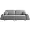 Schlafsofa Almi Boucle Hellgrau, B: 260 Cm - Schwarz/Grau, Design, Textil (260/100/80cm) - Livetastic