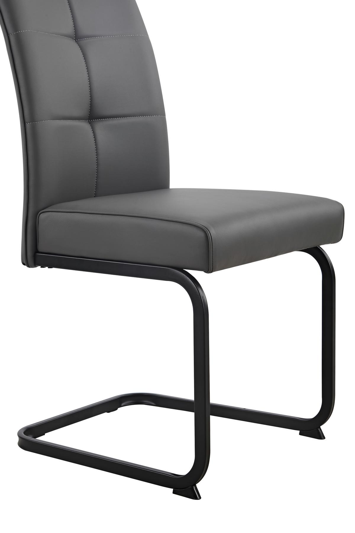 SCHWINGSTUHL-SET MALTA II S 4ER-SET - Schwarz/Grau, MODERN, Textil/Metall (46/97/61cm) - P & B