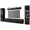 Obývací stěna SAN SEBASTIAN - šedá/barvy břidlice, Design, kompozitní dřevo/plast (240/130/33cm) - Livetastic