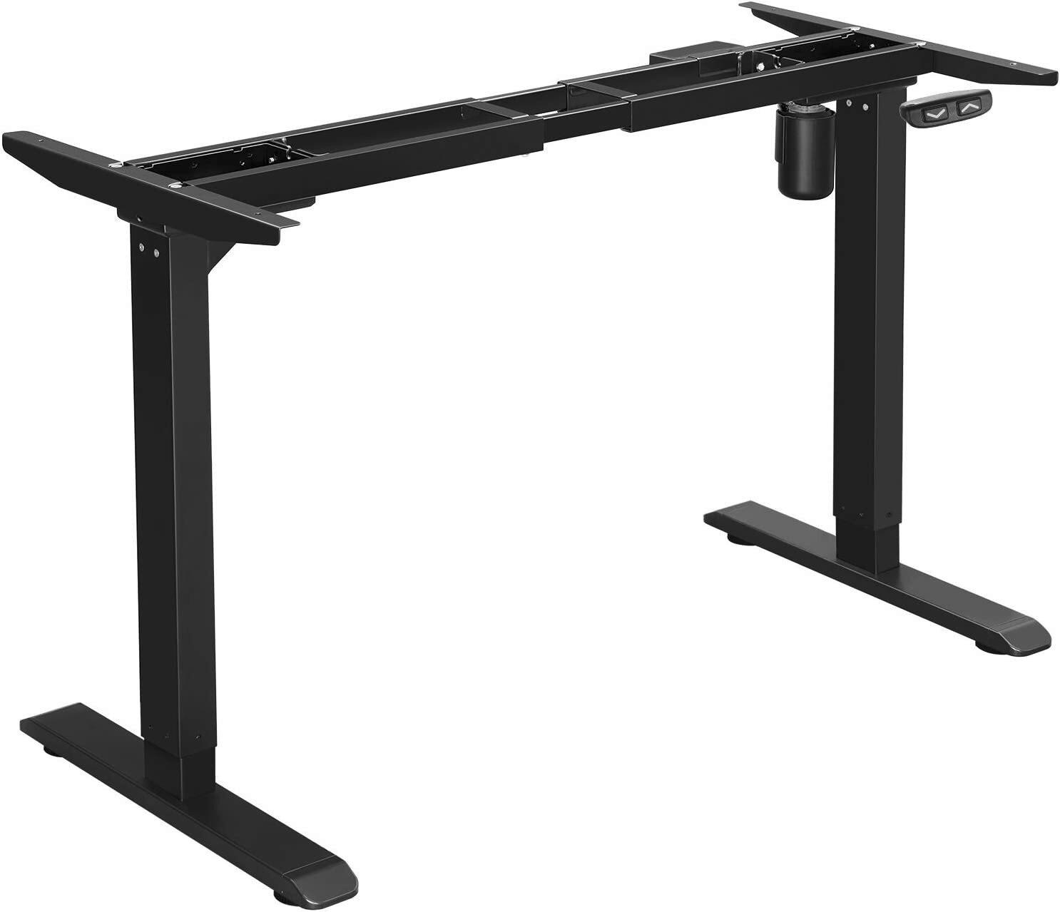 Schreibtischbeine B: 115-147cm H: 71-112 cm verstellbar - Schwarz, Basics, Metall (115-147/71-112/60cm) - Boxxx