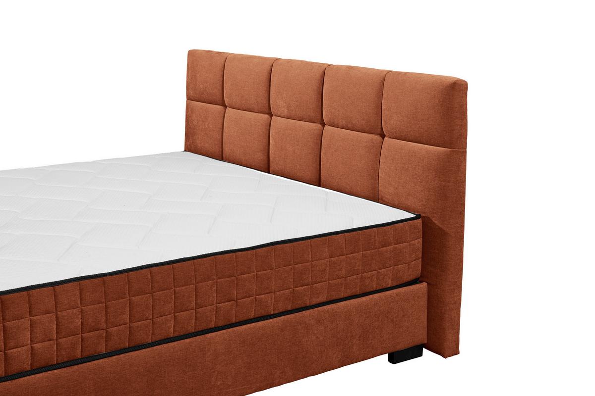 Boxbett Nagol A - Cognac/Schwarz, MODERN, Holzwerkstoff/Textil (160/200cm) - MID.YOU