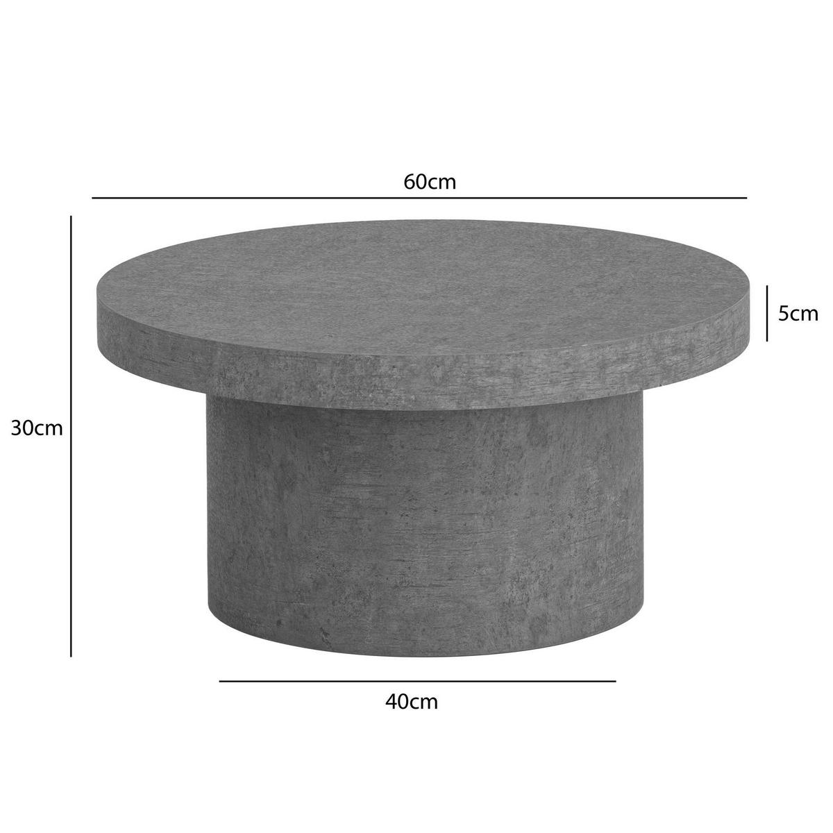 Konferenční stolek p. 60 - šedá, Design, kompozitní dřevo (60/60/30cm) - Livetastic