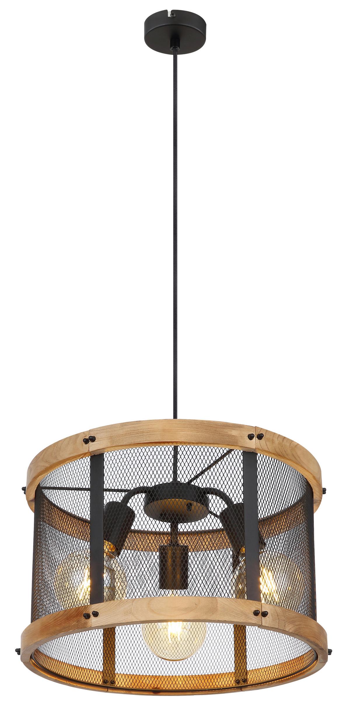 Függőlámpa 15661h1 Jeanie - sötétbarna/fekete, Natur, fa/fém (40/120cm)
