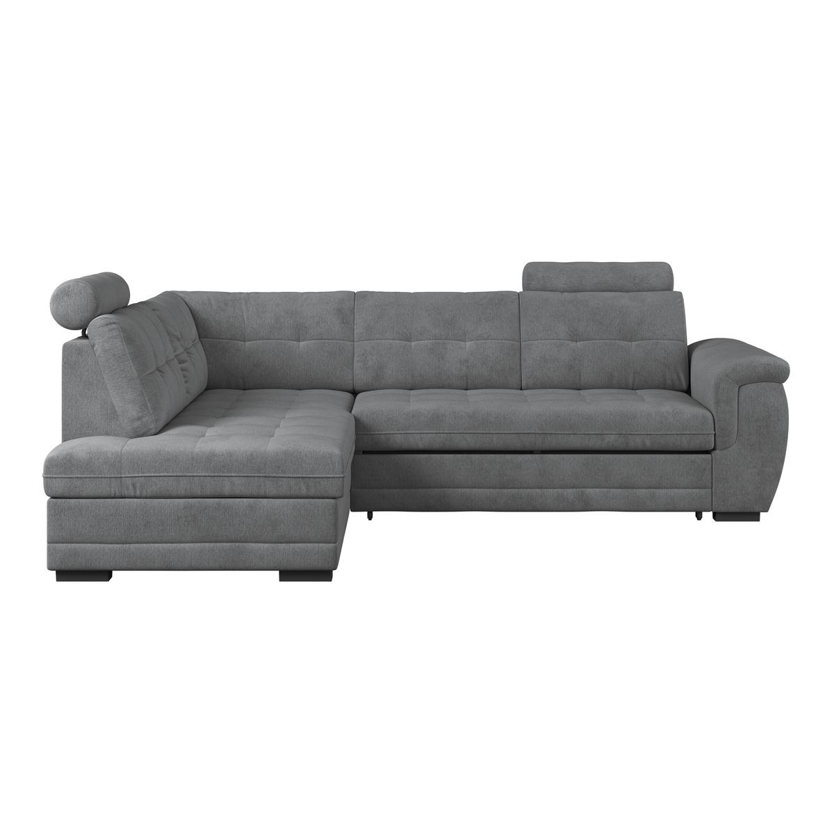 Ecksofa mit Schlaffunktion Falco new Anthrazit 183x251 cm - Anthrazit/Schwarz, KONVENTIONELL, Textil (183/251cm) - Ondega