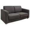 2-Sitzer-Sofa mit Schlaffunkt. Mia Dunkelbraun - Chromfarben/Dunkelbraun, Basics, Textil (159/88/87cm) - Livetastic