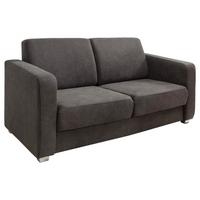 2-sitzer-sofa Mit Schlaffunkt. Mia Dunkelbraun - Chromfarben/Dunkelbraun, Basics, Textil (159/88/87cm) - Livetastic