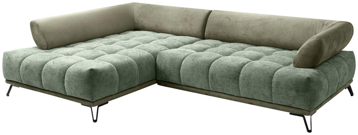 LARGO, ľavá, zelená, potreba šírky dverí 90 cm - čierna/zelená, Modern, kov/textil (184/262cm)
