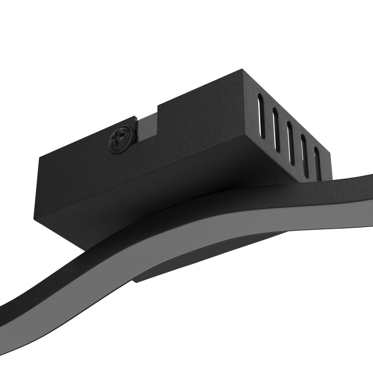 STROPNÍ LED SVÍTIDLO PLOP - černá/opál, Moderní, kov/plast (34,3/7/6,4cm) - Mömax