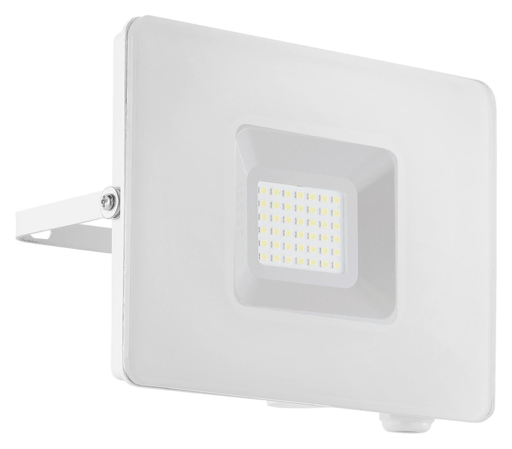 Led Außenleuchte Faedo 30 W Aluminium, Wandmontage - Weiß, Basics, Glas/Metall (17,5cm)