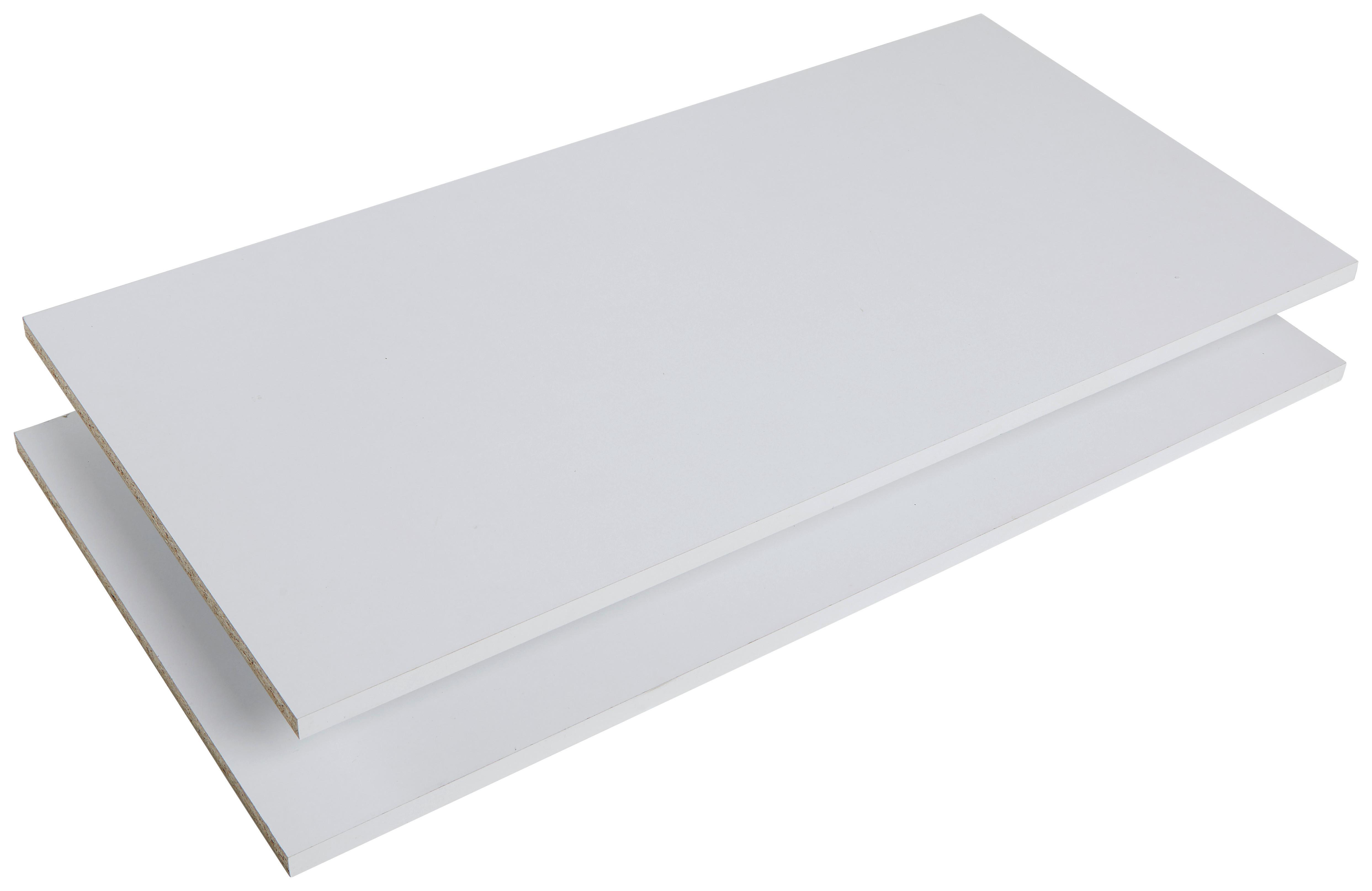 Einlegeböden Puls 2er-Set 83x40 cm - Weiß, KONVENTIONELL, Holzwerkstoff (82,6/1,5/40cm)