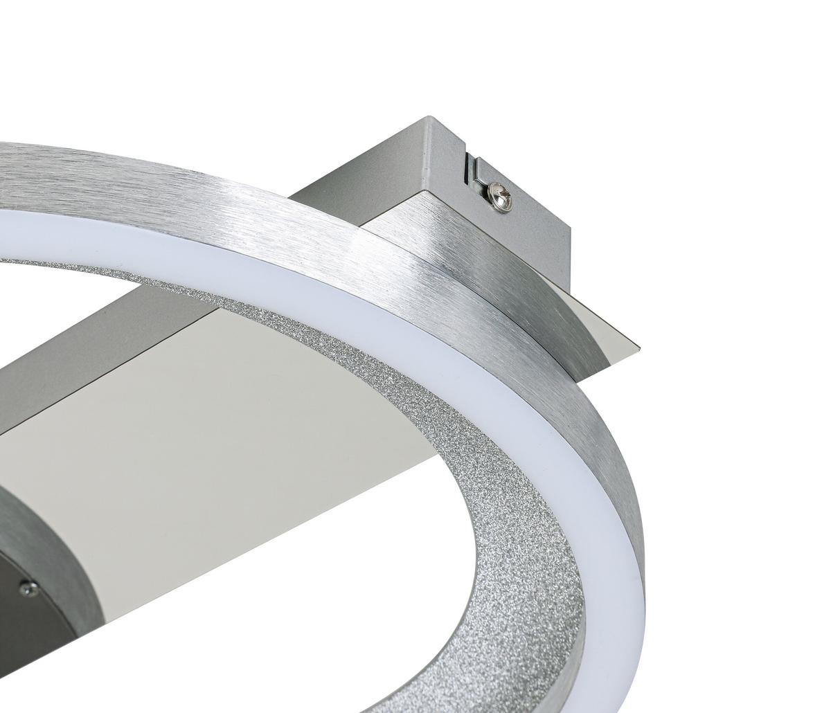 LED-DECKENLEUCHTE CALOGERO - Chromfarben/Silberfarben, Basics, Kunststoff/Metall (46/30,4/8cm) - Luca Bessoni