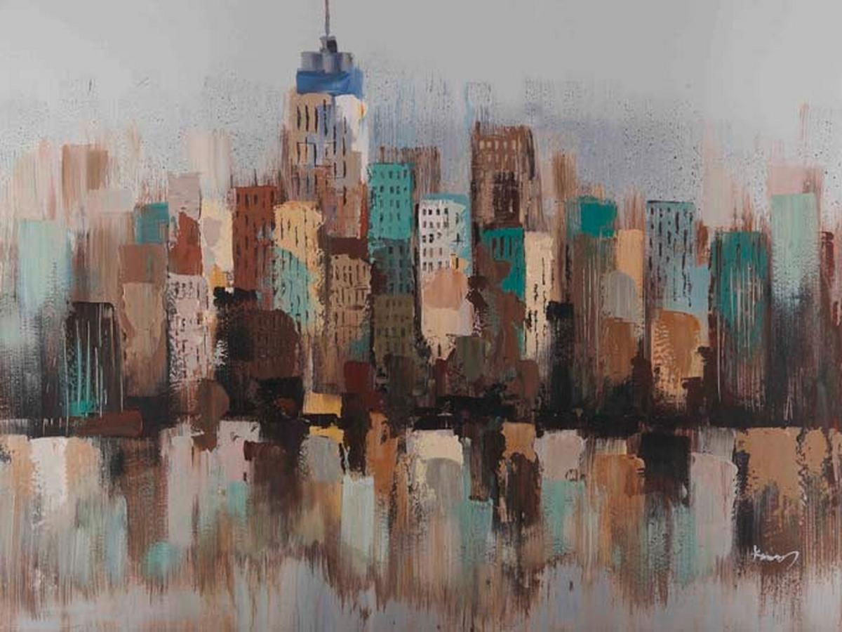 Olajfestmény 90/120cm - többszínű, Basics, textil (90/120cm)