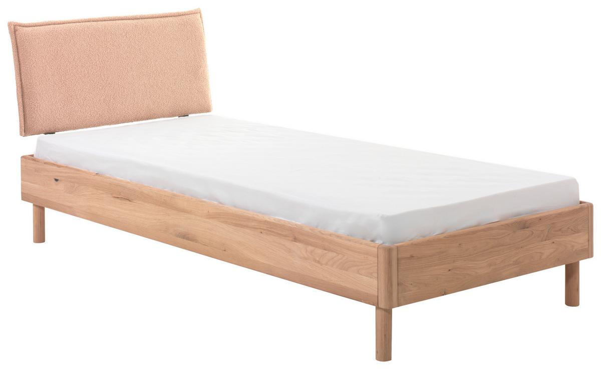 Bett Forrest Naturfarben 90x200cm - Eichefarben/Beige, MODERN, Holz/Textil (90/200cm) - Vipack
