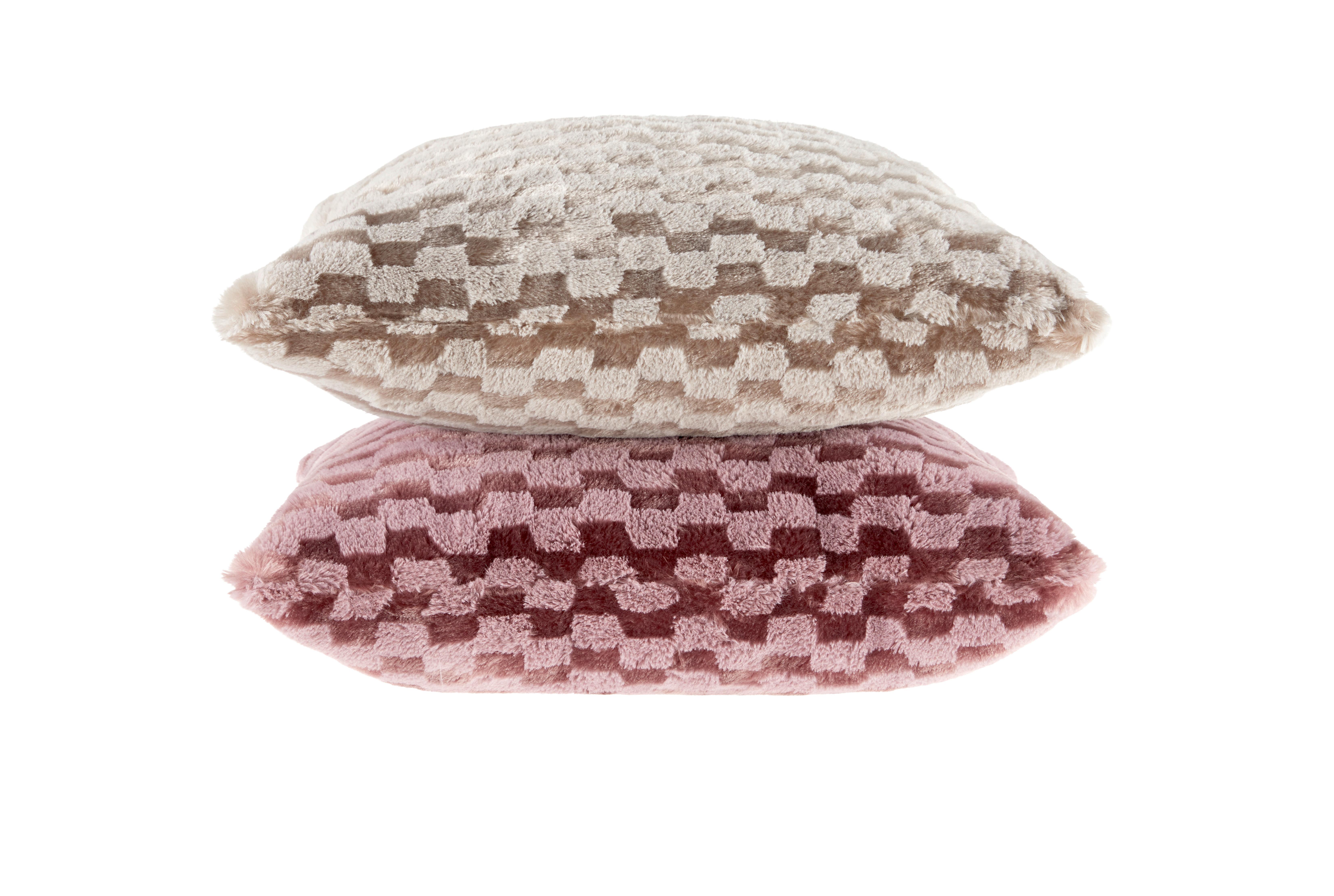 Fellkissen Toronto - Silberfarben, MODERN, Textil (45/45cm) - Luca Bessoni
