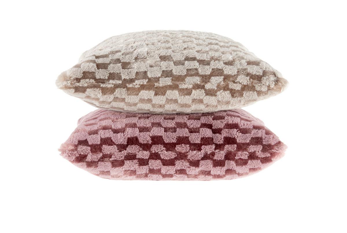Fellkissen Toronto - Silberfarben, MODERN, Textil (45/45cm) - Luca Bessoni