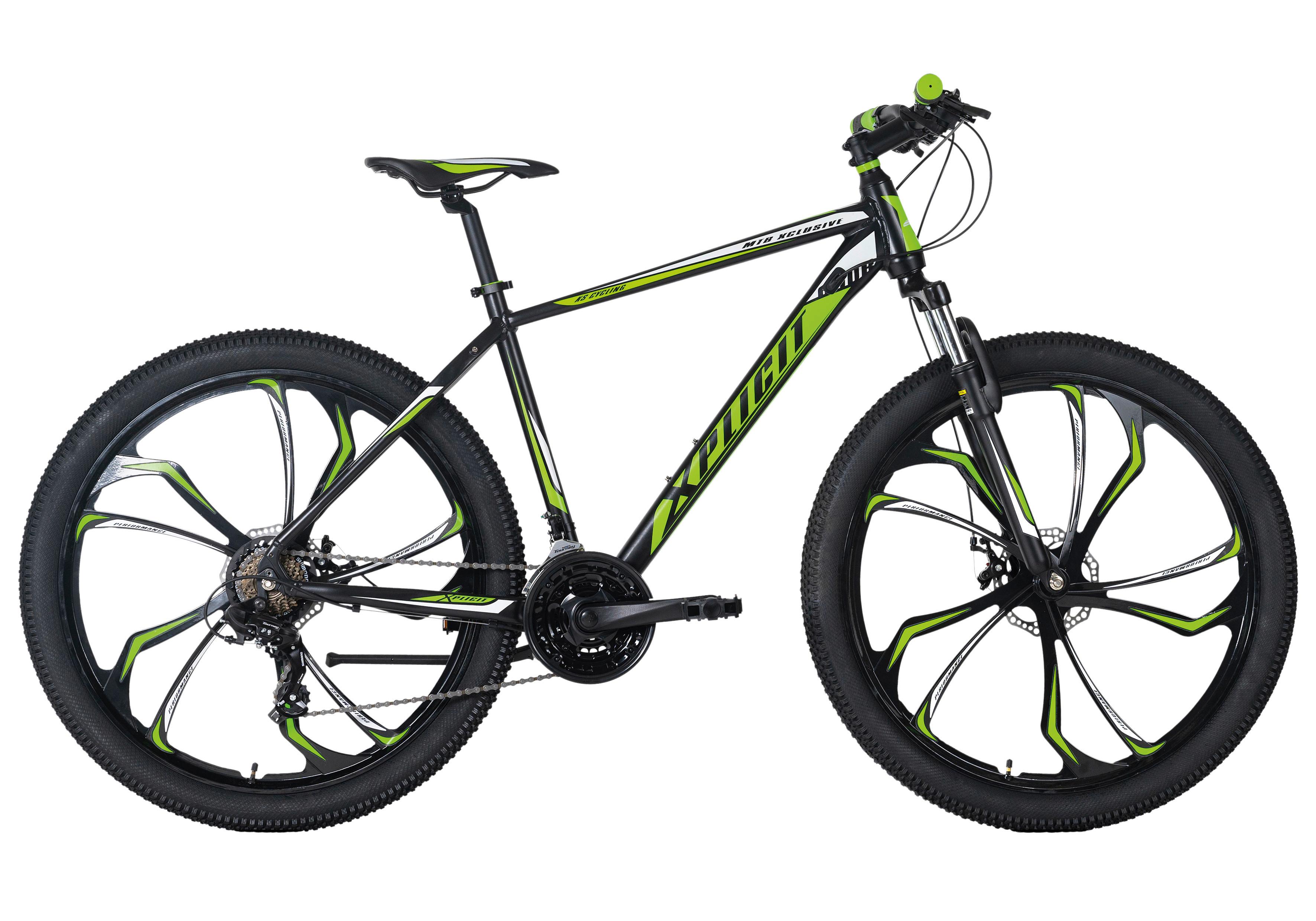Mountainbike Hardtail 27,5 Zoll Xplicit 21 Gänge - Schwarz/Grün, Basics, Metall (139/76/21cm) - KS Cycling