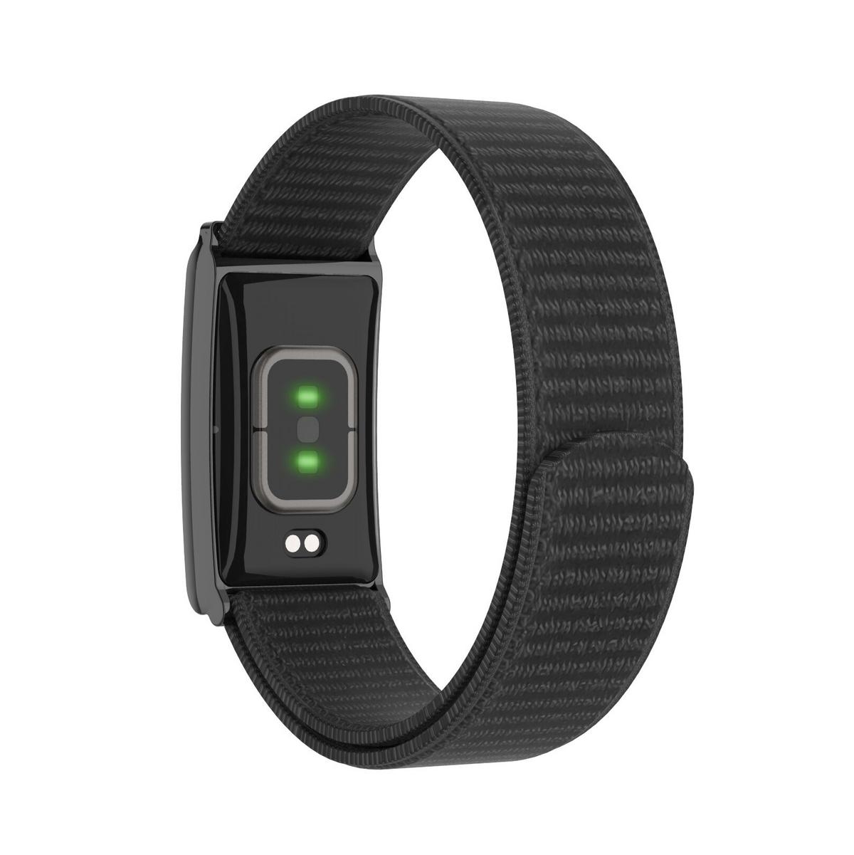 FIT Smart Band ABYX, kompatibel für Android & iOS - Schwarz, Basics, Textil (4,2/2,38/0,9cm)
