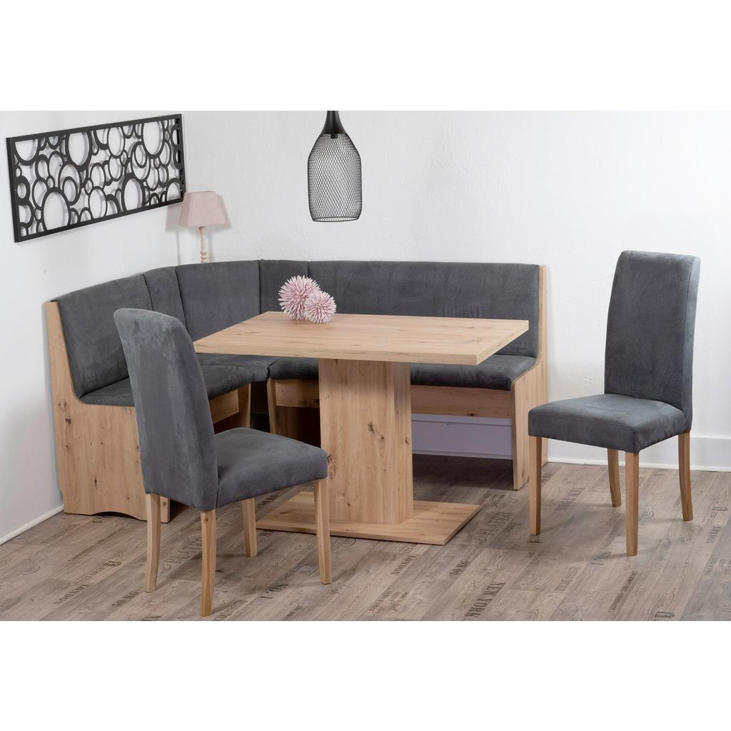 Eckbankgruppe Duisburg Olduar Titanic Grau/Eiche D. B: 165cm