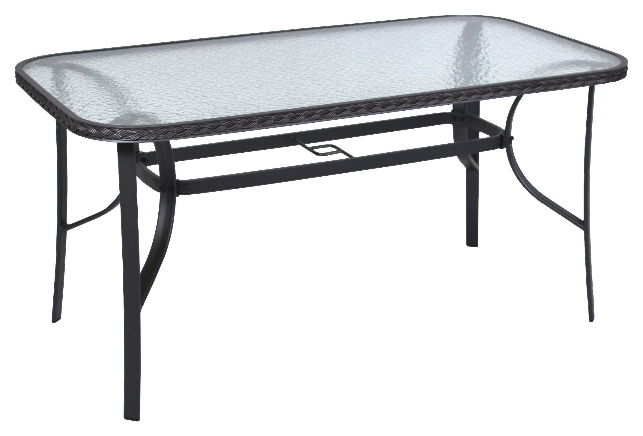 Gartentisch Roma - Graphitfarben/Grau, MODERN, Kunststoff/Metall (150/80/72,5cm) - Gardenson