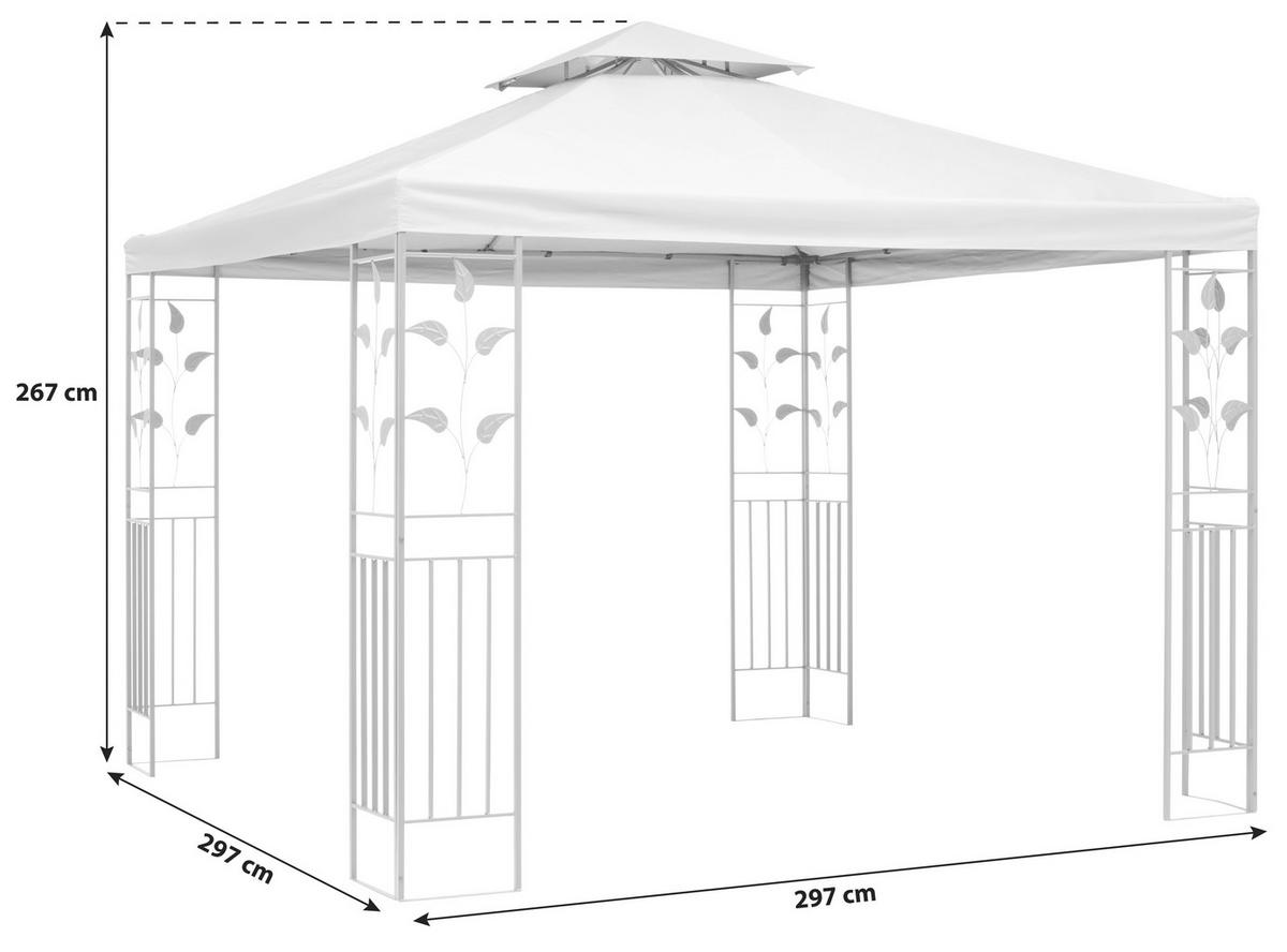 Pavilon Manila - sötétszürke/antracit, Modern, textil/fém (297/267/297cm) - Luca Bessoni