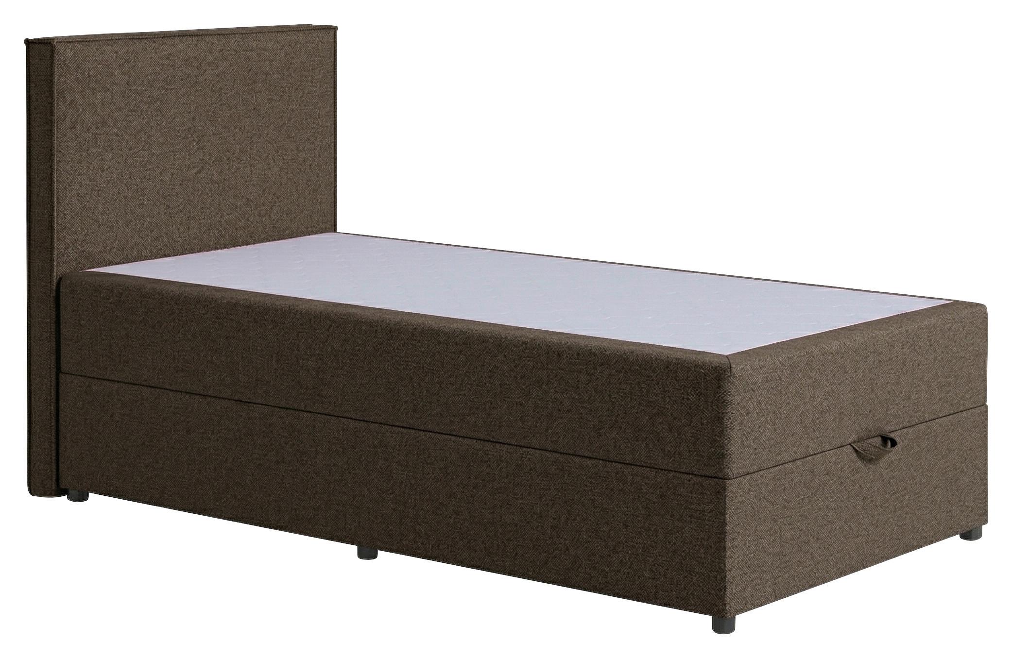 Boxspringbett Naxos 100x200 Soul 2 Braun - Schwarz/Braun, MODERN, Holzwerkstoff/Textil (100/200cm)