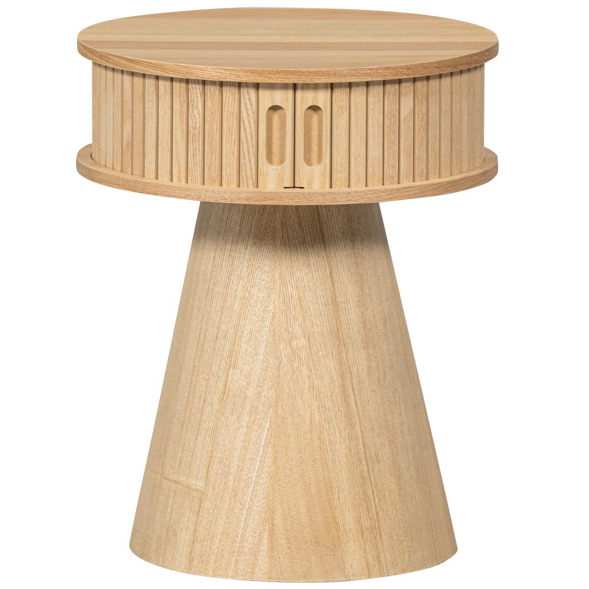 Nachttisch Karri, Naturfarben B: 38 Cm - Naturfarben, Design, Holz/Holzwerkstoff (38/38/46cm) - Livetastic