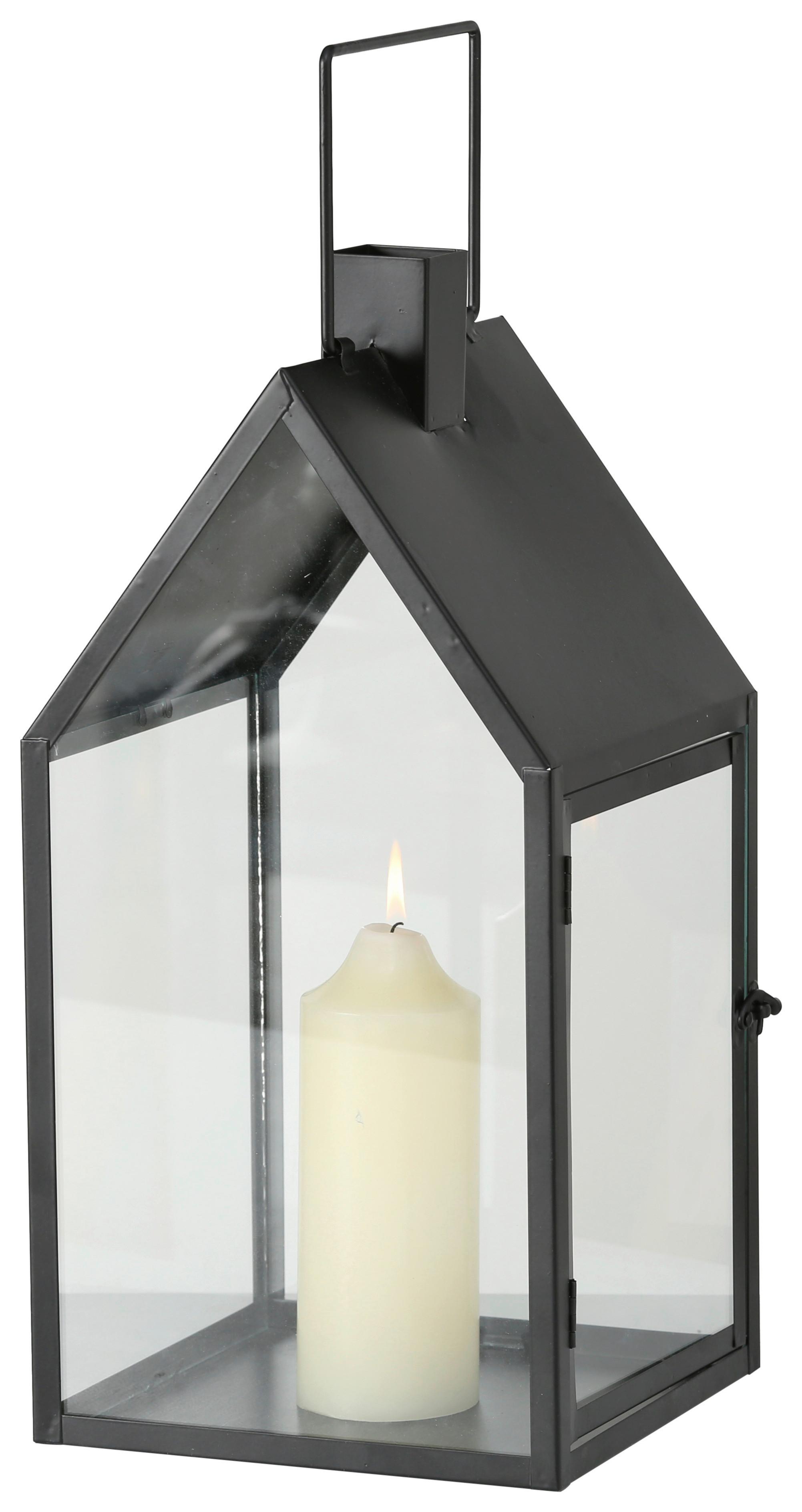 Lucerna Nuovo, V: 45cm - černá, Moderní, kov/sklo (21/45/21cm) - Premium Living