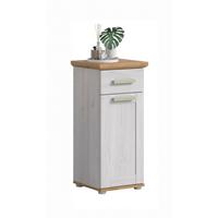 Midischrank Verona Eiche Dekor /Lärchefarben B: 39cm - Silberfarben/Lärchefarben, Trend, Holzwerkstoff (39/85/34cm) - MID.YOU