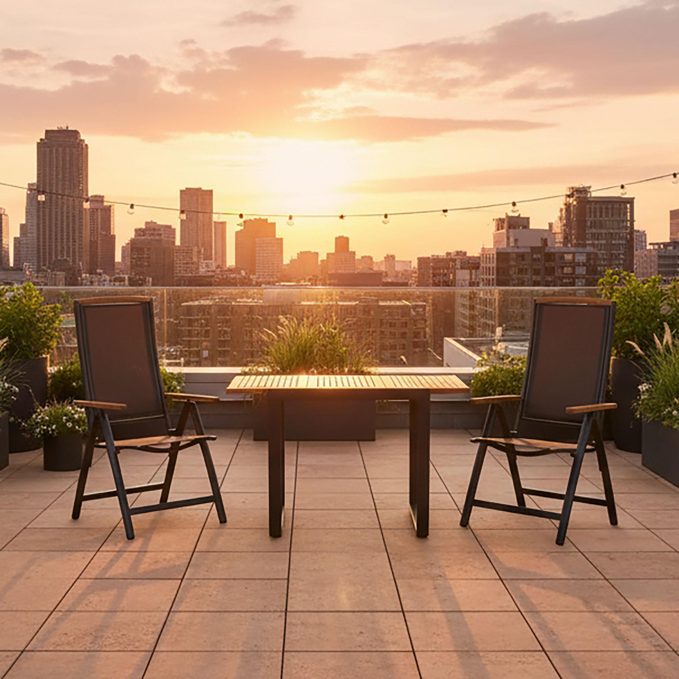 Gartenset Siena - Graphitfarben/Grau, MODERN, Holz/Textil - Gardenson