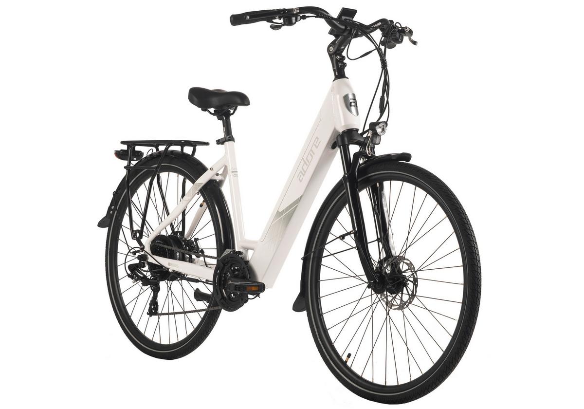 E-trekkingbike Weiß - Weiß, LIFESTYLE, Metall (180/70/100cm)