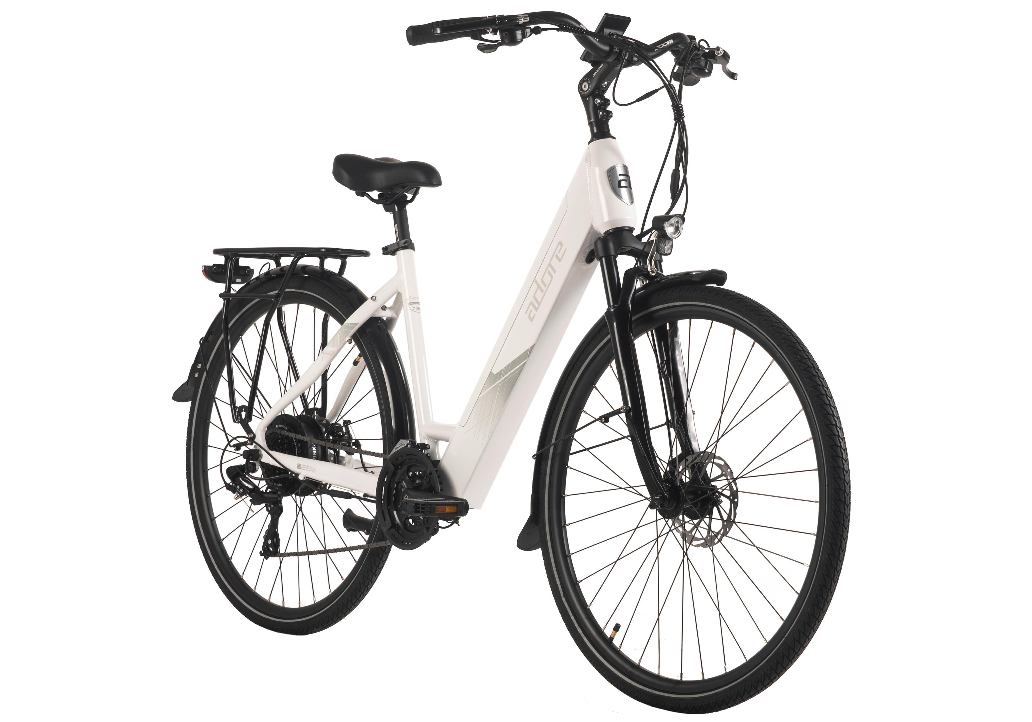 E-trekkingbike Weiß