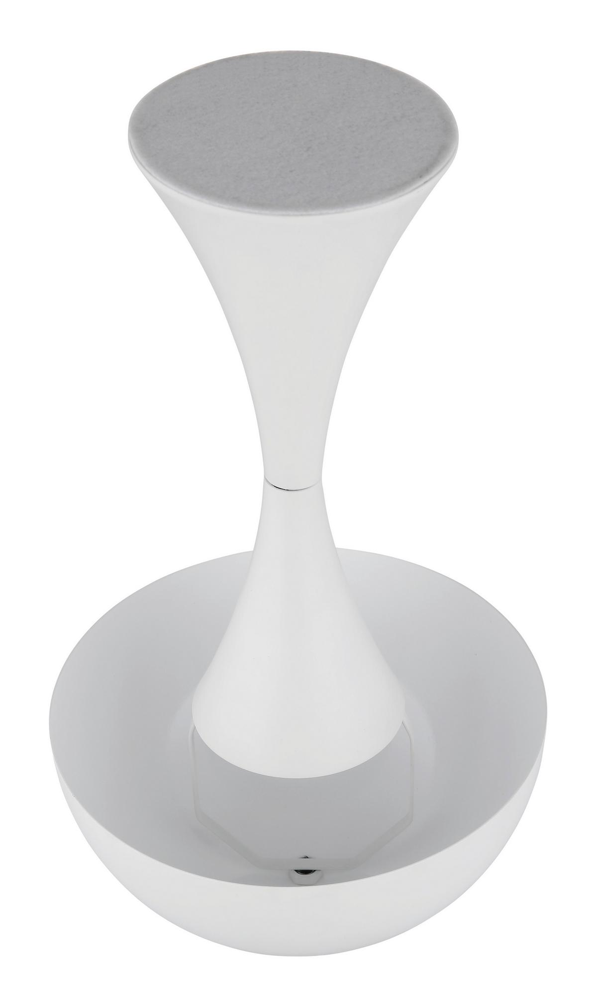 Tischleuchte 21028w - Weiß, Design, Kunststoff/Metall (20/36,1cm) - Globo