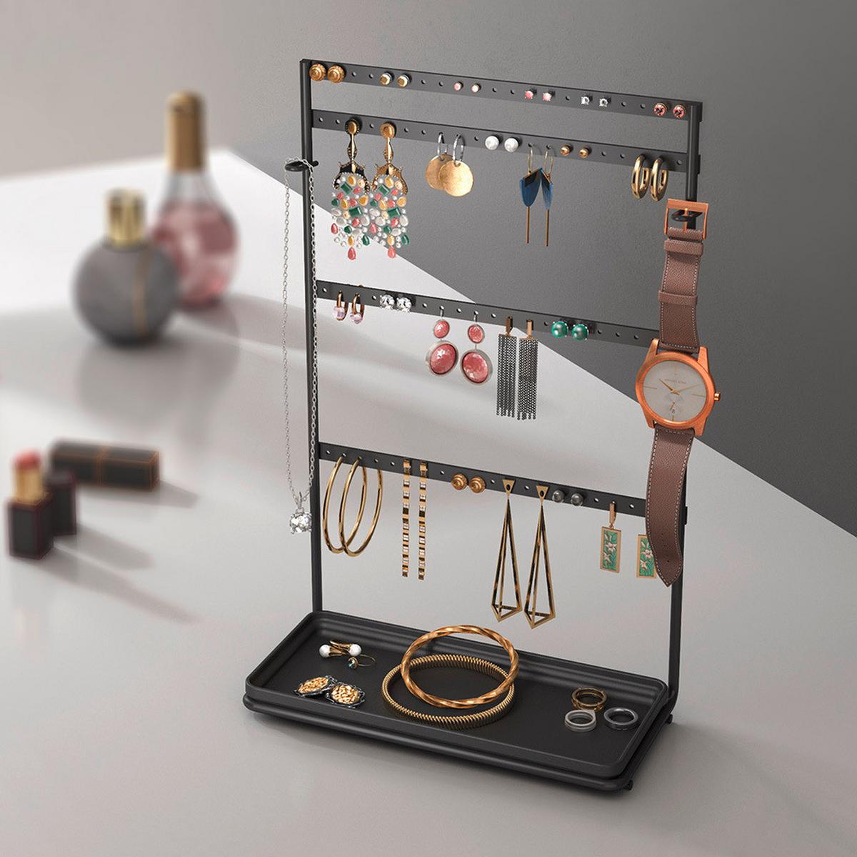 Schmuckhalter Mypendants Lava - Schwarz, Basics, Metall (22/11/36cm)