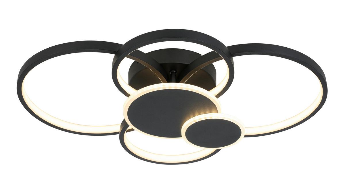 Led-deckenleuchte Christin - Schwarz, Basics, Kunststoff/Metall (46/62/10cm) - Luca Bessoni