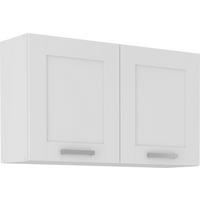 Küchenoberschrank Luisa B: 60 Cm Weiß 2 Drehtüren - Weiß, ROMANTIK / LANDHAUS, Holzwerkstoff (100/58/31cm)