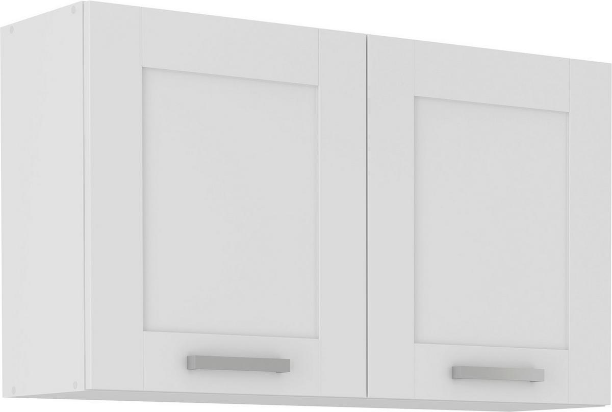 Küchenoberschrank Luisa B: 60 Cm Weiß 2 Drehtüren - Weiß, ROMANTIK / LANDHAUS, Holzwerkstoff (100/58/31cm)