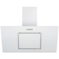 Dunstabzugshaube Svea Weiß B: 90 cm, LED - Weiß, Trend, Glas/Metall (90/73,9-111,9/37cm) - Respekta
