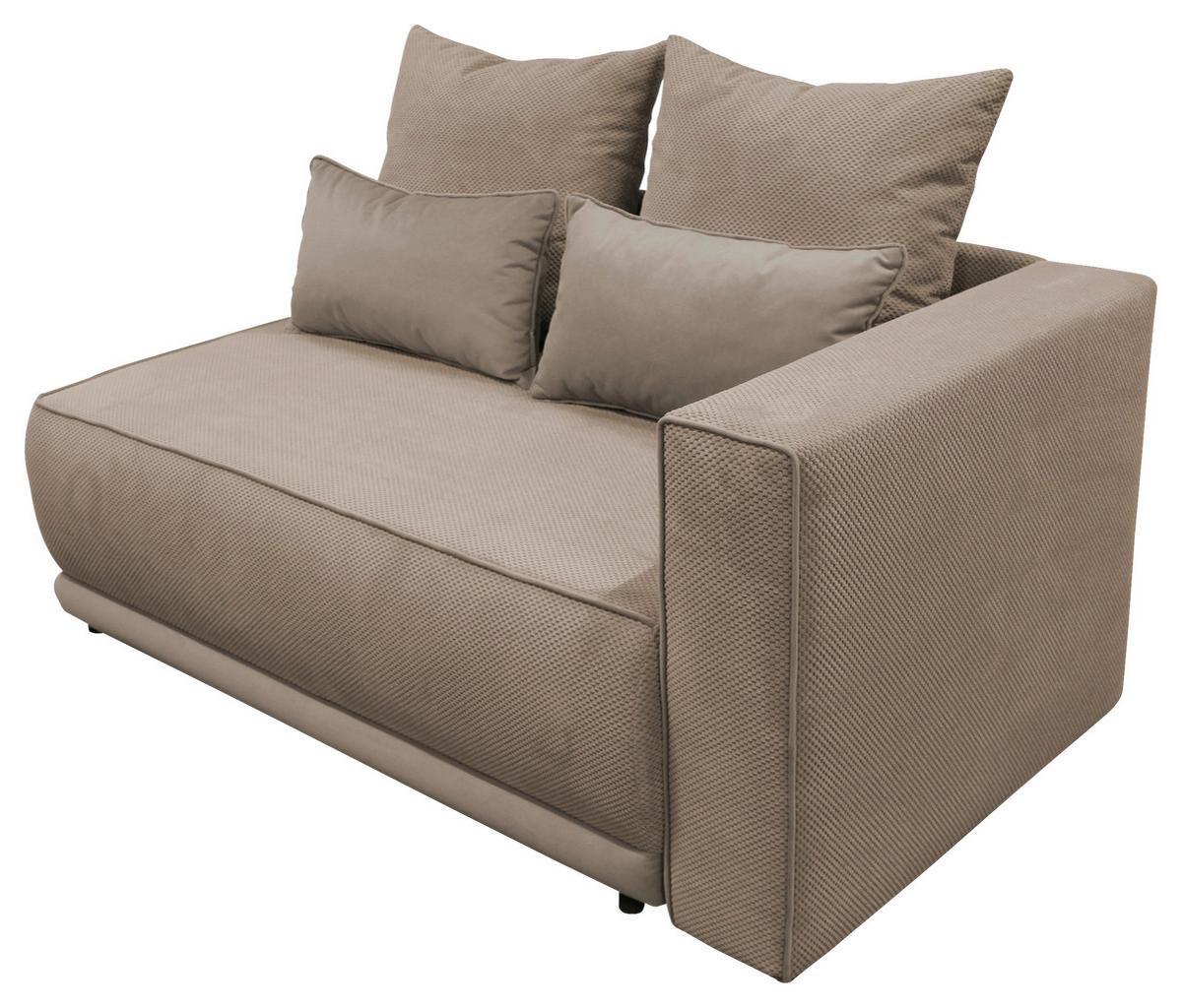 Récamiere Iga Re Taupe B: 168 cm - Taupe/Rosa, Design, Textil (168/73/99cm) - MID.YOU